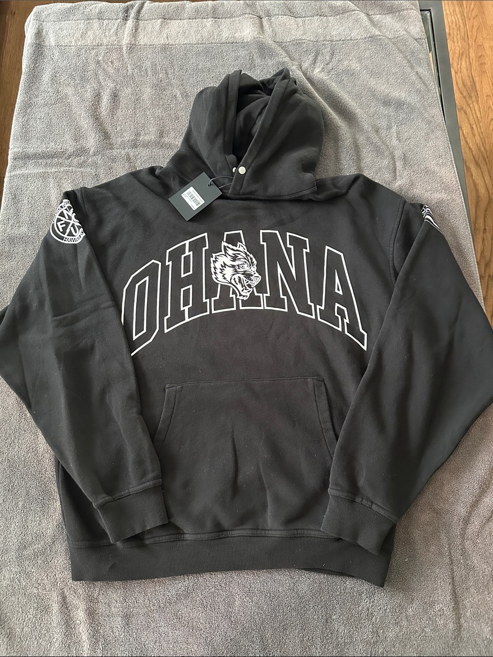 Darc Sport Black Ohana Pullover Hoodie with White Graphic